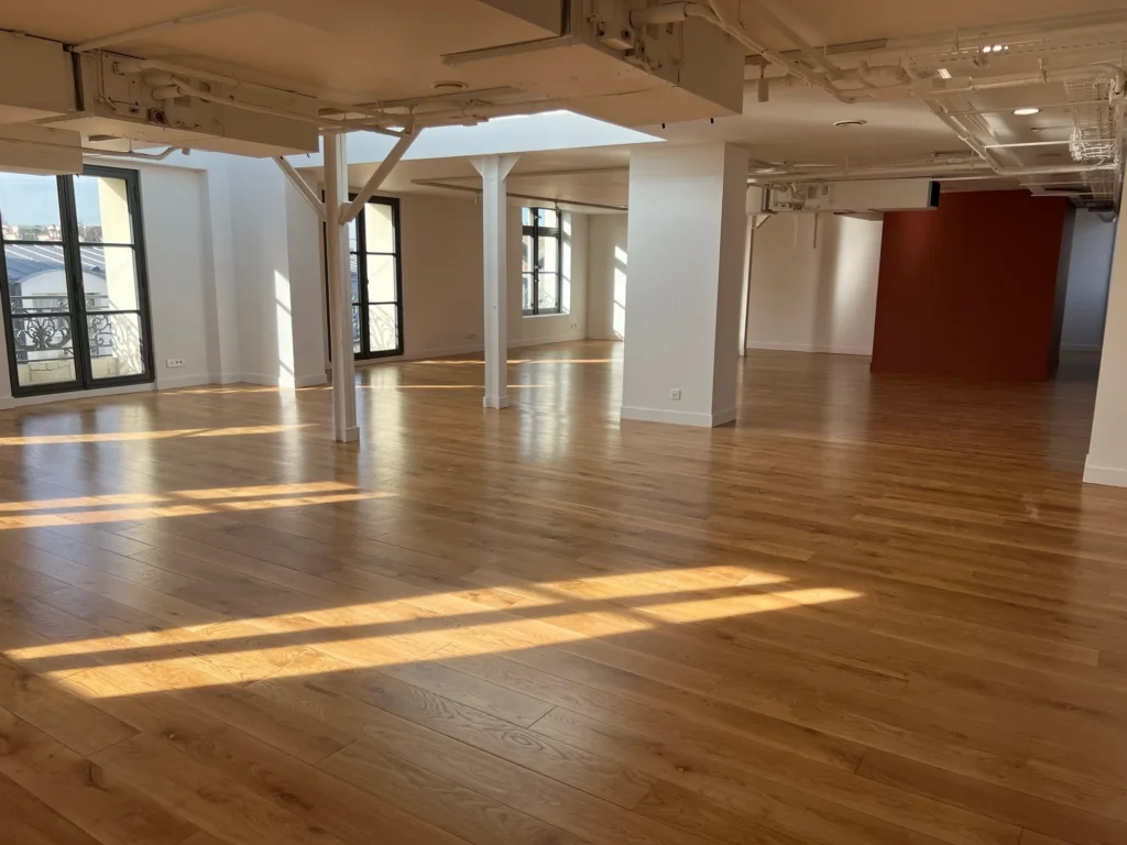 Rénovation plateau bureau parquet